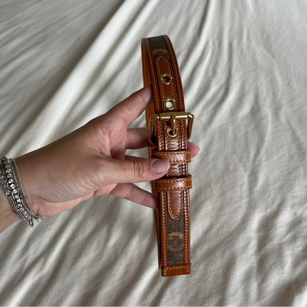 Louis Vuitton Echarpe Tan Leather Logo Belt 85 cm 34” - Picture 11 of 11